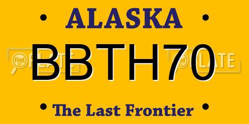 BBTH70 Alaska License Plate