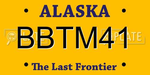 BBTM41 Alaska License Plate