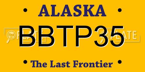 BBTP35 Alaska License Plate