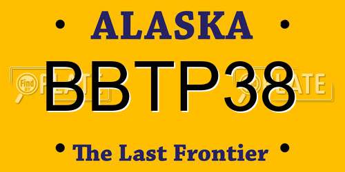 BBTP38 Alaska License Plate