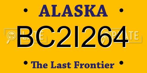 BC2I264 Alaska License Plate