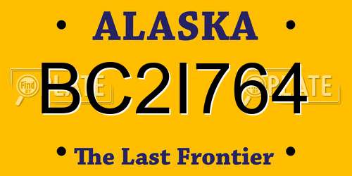 BC2I764 Alaska License Plate