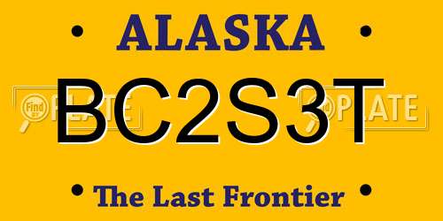 BC2S3T Alaska License Plate