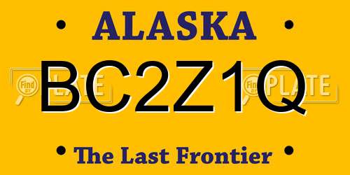BC2Z1Q Alaska License Plate