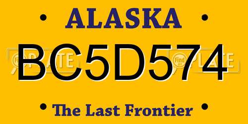 BC5D574 Alaska License Plate