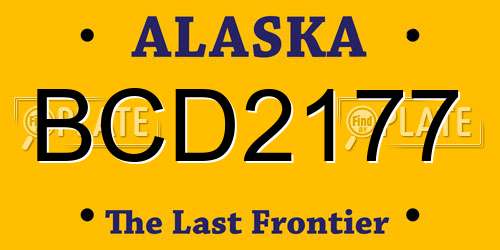 BCD2177 Alaska License Plate