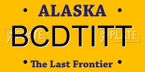 BCDTITT Alaska License Plate