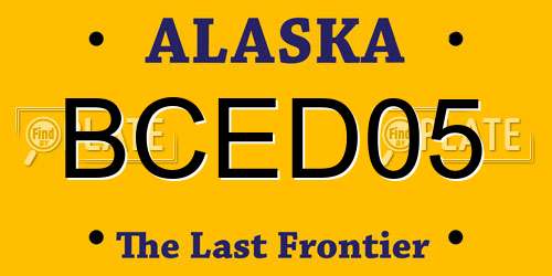 BCED05 Alaska License Plate