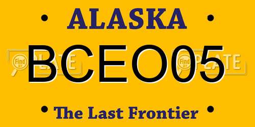 BCEO05 Alaska License Plate