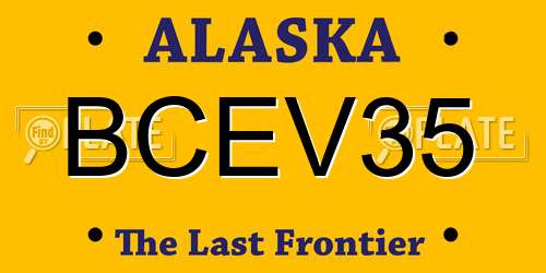 BCEV35 Alaska License Plate