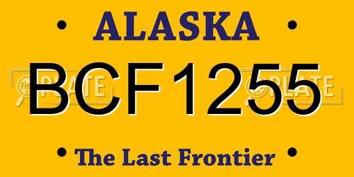 BCF1255 Alaska License Plate