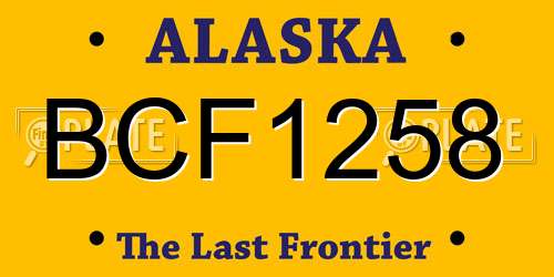 BCF1258 Alaska License Plate