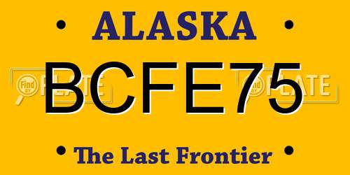 BCFE75 Alaska License Plate