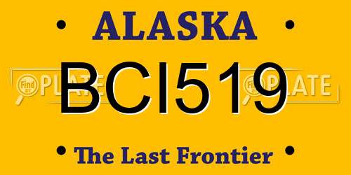 BCI519 Alaska License Plate