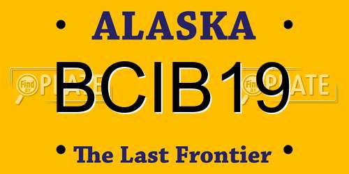 BCIB19 Alaska License Plate