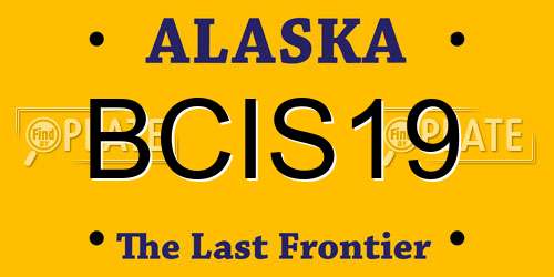 BCIS19 Alaska License Plate