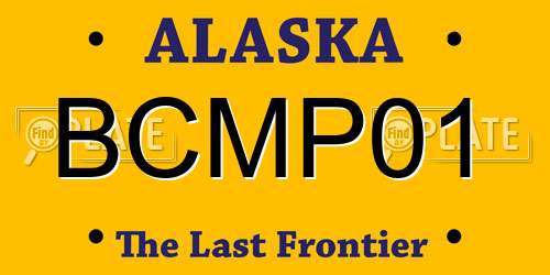 BCMP01 Alaska License Plate