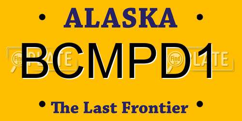 BCMPD1 Alaska License Plate