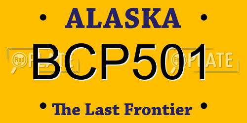 BCP501 Alaska License Plate