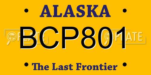 BCP801 Alaska License Plate