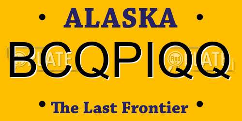 BCQPIQQ Alaska License Plate