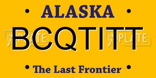 BCQTITT Alaska License Plate