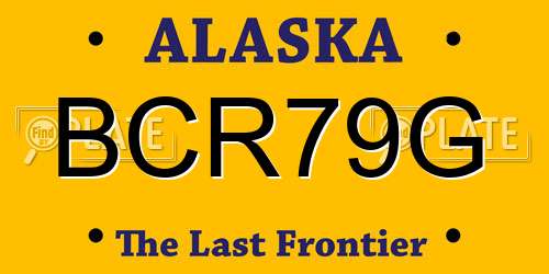BCR79G Alaska License Plate