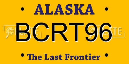 BCRT96 Alaska License Plate