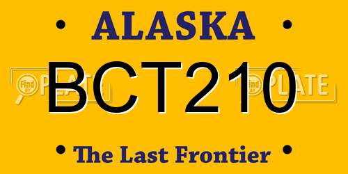 BCT210 Alaska License Plate