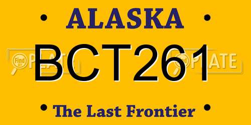 BCT261 Alaska License Plate