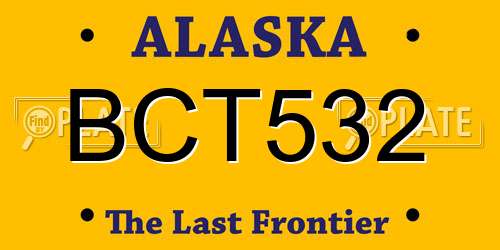 BCT532 Alaska License Plate