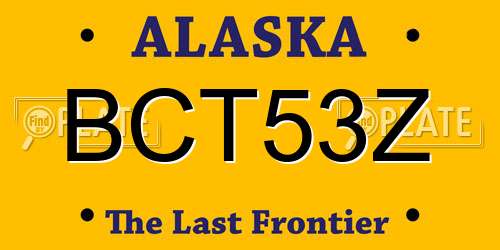 BCT53Z Alaska License Plate