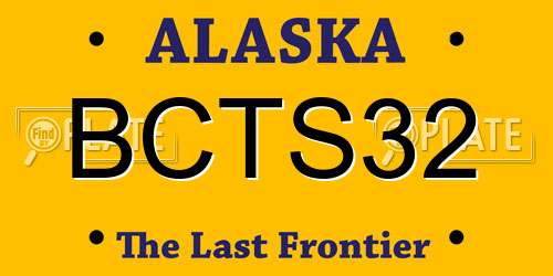 BCTS32 Alaska License Plate