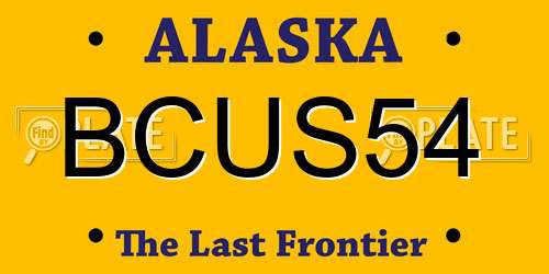 BCUS54 Alaska License Plate
