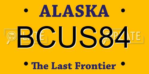 BCUS84 Alaska License Plate