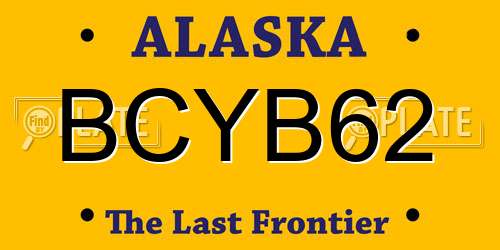 BCYB62 Alaska License Plate