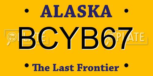 BCYB67 Alaska License Plate