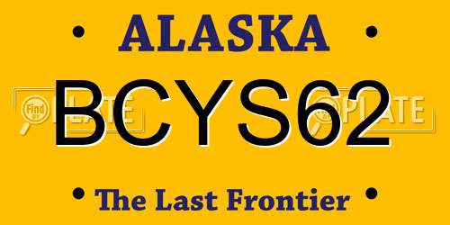 BCYS62 Alaska License Plate