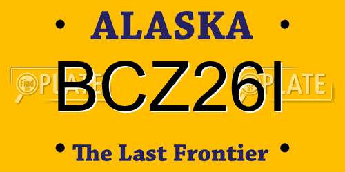 BCZ26I Alaska License Plate