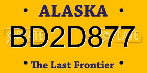 BD2D877 Alaska License Plate