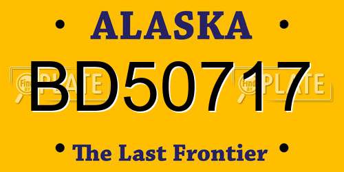 BD50717 Alaska License Plate