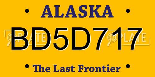 BD5D717 Alaska License Plate