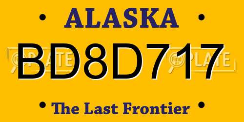 BD8D717 Alaska License Plate