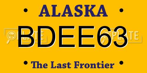 BDEE63 Alaska License Plate