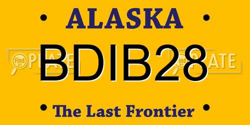 BDIB28 Alaska License Plate