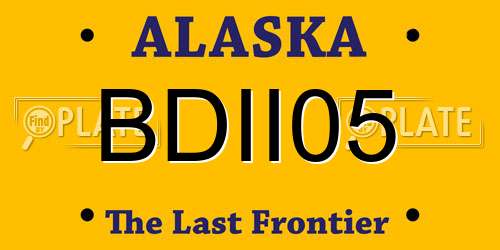 BDII05 Alaska License Plate