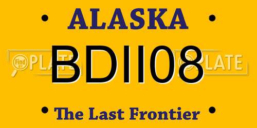 BDII08 Alaska License Plate