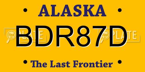 BDR87D Alaska License Plate