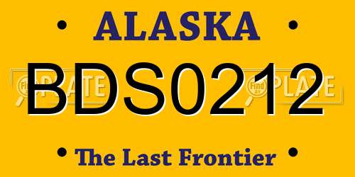 BDS0212 Alaska License Plate