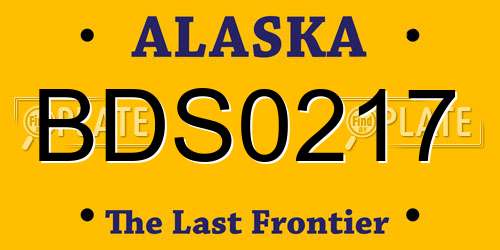 BDS0217 Alaska License Plate